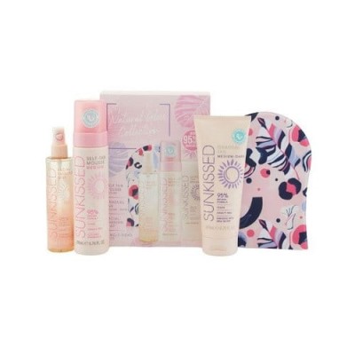 Set autobronzare, Sunkissed, Natural Glow Collection Gift Set, cu spuma autobronzanta Medium foto