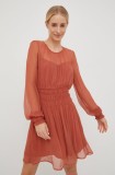 Billabong rochie culoarea portocaliu, mini, evazată