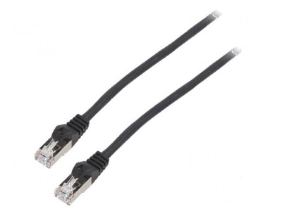 Patch cord F/UTP 6 litat CCA PVC negru 5m 26AWG foto