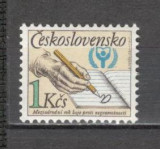 Cehoslovacia.1990 Anul international al alfabetizarii XC.599, Nestampilat