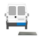 Bandou usa CITROEN JUMPER (244), 01.2002-08.2006; FIAT DUCATO (244), 04.2002-09.2006; PEUGEOT BOXER (244), 04.2002-08.2006, partea dreapta, gri inchi