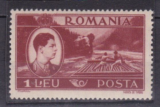 ROMANIA 1947 LP 219 MIHAI VEDERI EROARE APOSTROF INTRE L SI EU DIN LEU STARE MNH