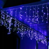 Ghirlanda luminoasa tip perdea cu 200 LED albastre, 8 m, interior/exterior