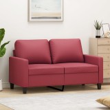 VidaXL Canapea cu 2 locuri, roșu vin, 120 cm, material textil 359135