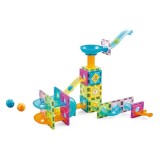 Set de Blocuri Magnetice Colorate - 64 de Piese pentru Construcții, CMCLASS