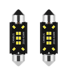 Set 2 Becuri auto LED, C5W Sofit, 8 LED SMD, Canbus fara eroare, 41 mm, BZRSH - Copie