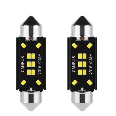Set 2 Becuri auto LED, C5W Sofit, 8 LED SMD, Canbus fara eroare, 41 mm, BZRSH - Copie foto