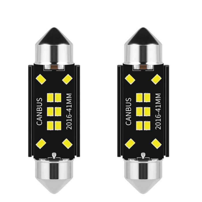 Set 2 Becuri auto LED, C5W Sofit, 8 LED SMD, Canbus fara eroare, 41 mm, BZRSH - Copie