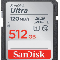 Card de memorie SanDisk Ultra SDSDUNC-512G-GN6IN, SDXC, 512GB, UHS-I U1, Clasa 10