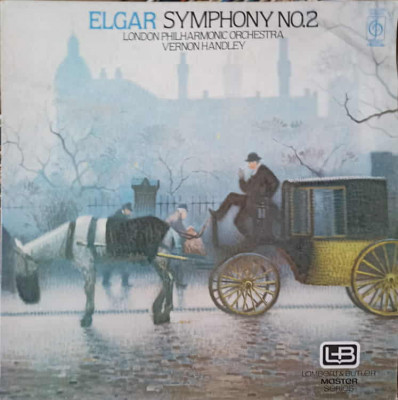 Disc vinil, LP. Symphony No. 2-Elgar, London Philharmonic Orchestra, Vernon Handley foto