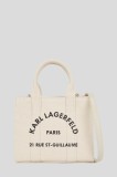 Karl Lagerfeld geantă de bumbac K/RSG culoarea bej, A3W50118