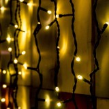 Cumpara ieftin Perdea de lumini, 204 LED, alb cald, pt exterior, cu legare in serie, Home