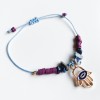 Bratara Lapis Lazuli cu Hamsa Auriu - Cristale Naturale, Snur Ajustabil, Bijuterie Fashion, Protectie si Noroc