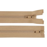 Fermoar plastic detasabil Crisalida, 2 cursoare, lungime 70 cm, Natur
