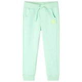 Pantaloni de trening pentru copii, verde aprins, 128