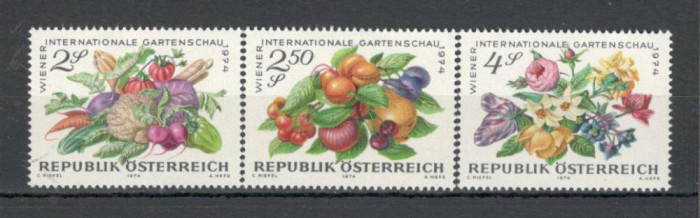 Austria.1974 Congres international de gradinarit-Flori,fructe DF.17