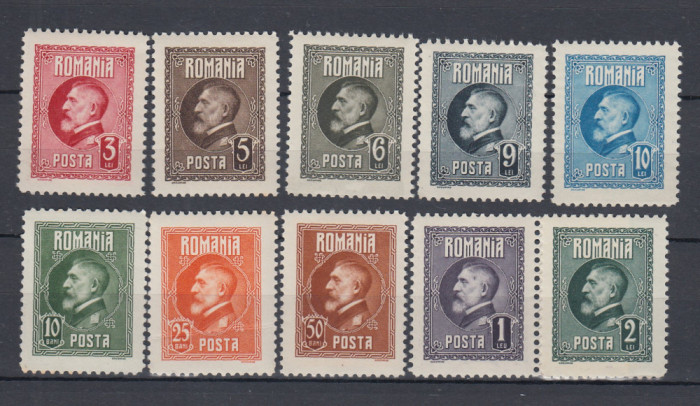 ROMANIA 1926 LP 74 A 60 a ANIVERSARE A REGELUI FERDINAND SERIE MNH