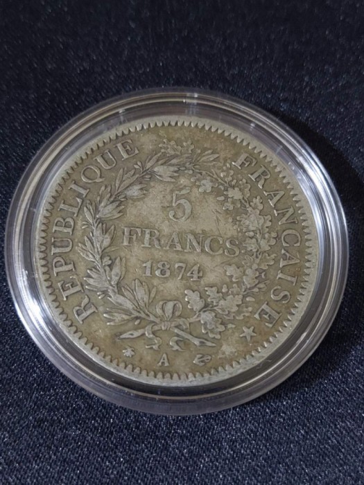 Franța 1874 A - 5 Franci - Monedă de argint