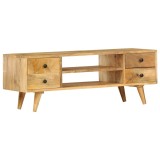 Cumpara ieftin Comoda TV, 110 x 35 x 40 cm, lemn masiv de mango
