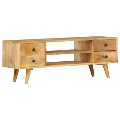Comoda TV, 110 x 35 x 40 cm, lemn masiv de mango