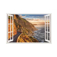 Sticker decorativ, Fereastra 3D, Sosea, 85 cm, 661STK