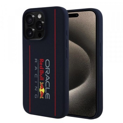 Husa MagSafe pentru Apple iPhone 15 Pro Max, Red Bull Racing, Oversize Vertical Logo, Bleumarin foto