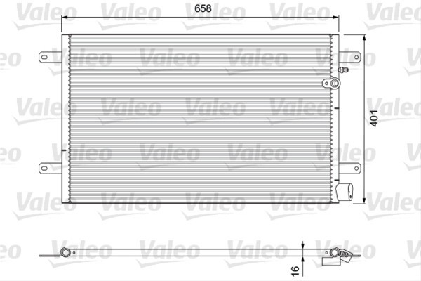 Condensator climatizare AC OEM/OES (Valeo), AUDI A6/A6 Allroad, 05.2004-08.2011 motor 2.0 TFSI; 3.2 V6; 2.4 V6; 2.8 V6; 4.2 V6 benzina; 2.0 TDI; 2.7