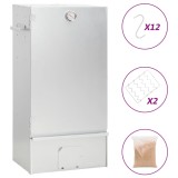Gossi afumatoare gratar cu aschii lemn 44,5x29x83 cm, otel galvanizat