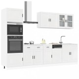 vidaXL Set dulap de bucătărie 7 piese &bdquo;Kalmar&rdquo; alb lucios Lemn