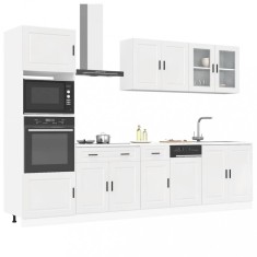 vidaXL Set dulap de bucătărie 7 piese &bdquo;Kalmar&rdquo; alb lucios Lemn