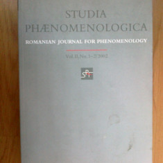 e0a Studia Phaenomenologica - Vol. II, No. 1-2/ 2002 (texte in mai multe limbi)