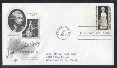 United States 1965 Copley painting FDC K.631 foto