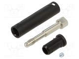 Conector banană 4mm 32A 30V AC 60V DC neizolat negru ST&Auml;UBLI