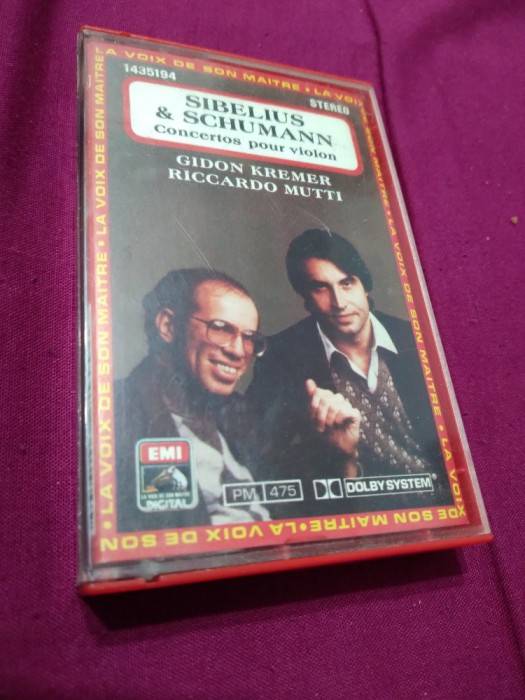 CASETA AUDIO SIBELIUS &amp; SHUMANN -COMCERTO POUR VIOLON RARA!! ORIGINALA EMI