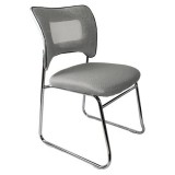 Scaun vizitator HRC 613F, tip sanie, ergonomic, mesh, cadru metalic cromat, 120 kg