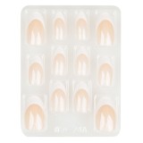 Unghii false cu adeziv alb nude - Set de 12 bucăți, CMCLASS
