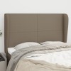 VidaXL Tăblie de pat cu aripioare gri taupe 147x23x118/128 cm textil 3117678