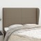 vidaXL Tăblie de pat cu aripioare gri taupe 147x23x118/128 cm textil 3117678