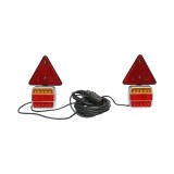 Set lampi LED magnetice pentru remorca cu triunghiuri si fisa 7 pini
