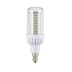 Bec LED Economic Corn Bulb 108 LED SMD 9W Soclu E14 Alb Rece foto