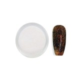 Pulbere decorativă strălucitoare - alb nr.5, 3g, INGINAILS