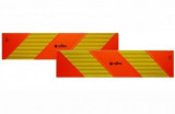 Placa Reflectorizanta Vehicul Scurt, 565x130mm, Dungata, Reflex Italia, Set 2 buc, ECE 70, Clasa 2+3, Aluminiu, Folie 3M