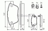 Set placute frana,frana disc OPEL CORSA D (2006 - 2016) BOSCH 0 986 494 157