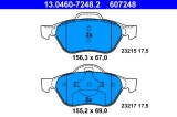ATE 13.0460-7248.2 set placute frana,frana disc