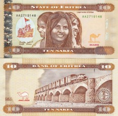 ERITREA 10 nakfa 2012 UNC!!!