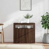 VidaXL Dulap cu lumini LED, stejar maro, 80x35x75 cm