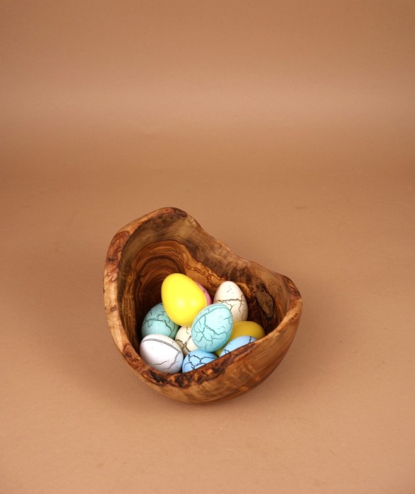 Fructieră sau Salatieră Basilicata din&nbsp;lemn de&nbsp;măslin 20 x 14 cm
