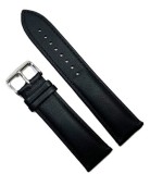 Curea unisex din piele natural? neagr?, clasic?, 18 / 20 / 22 / 24mm WZ966