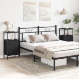 vidaXL Noptiere, 2 buc., stejar negru, 41x31x80 cm, lemn prelucrat