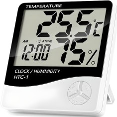 Termometru si higrometru digital HTC1 , afisaj mare, masurare precisa si functii multiple